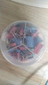 齐心（COMIX）82只彩色长尾夹票夹组合装 金属燕尾夹子文具办公价保(25mm12只 19mm25只 15mm45只) /筒 EB8521 实拍图