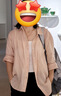 MUJI 女式 汉麻水洗衬衫领长袖衬衫女士女装衬衣外套内搭上衣26年春夏 浅橙色 S （155/80A） 实拍图