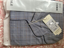 红豆居家男士精梳纯棉情侣睡衣男格纹长袖女士家居服 蓝色 2XL 实拍图