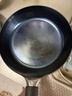 臻三环铁锅平底煎锅烤肉煎锅无涂层不易粘锅小平底锅辅食厨具 烤蓝铁把 28cm 实拍图