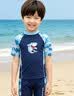 佑游儿童泳衣分体式男童中小童学生男孩防晒夏游泳衣泳裤36324蓝色2XL 实拍图