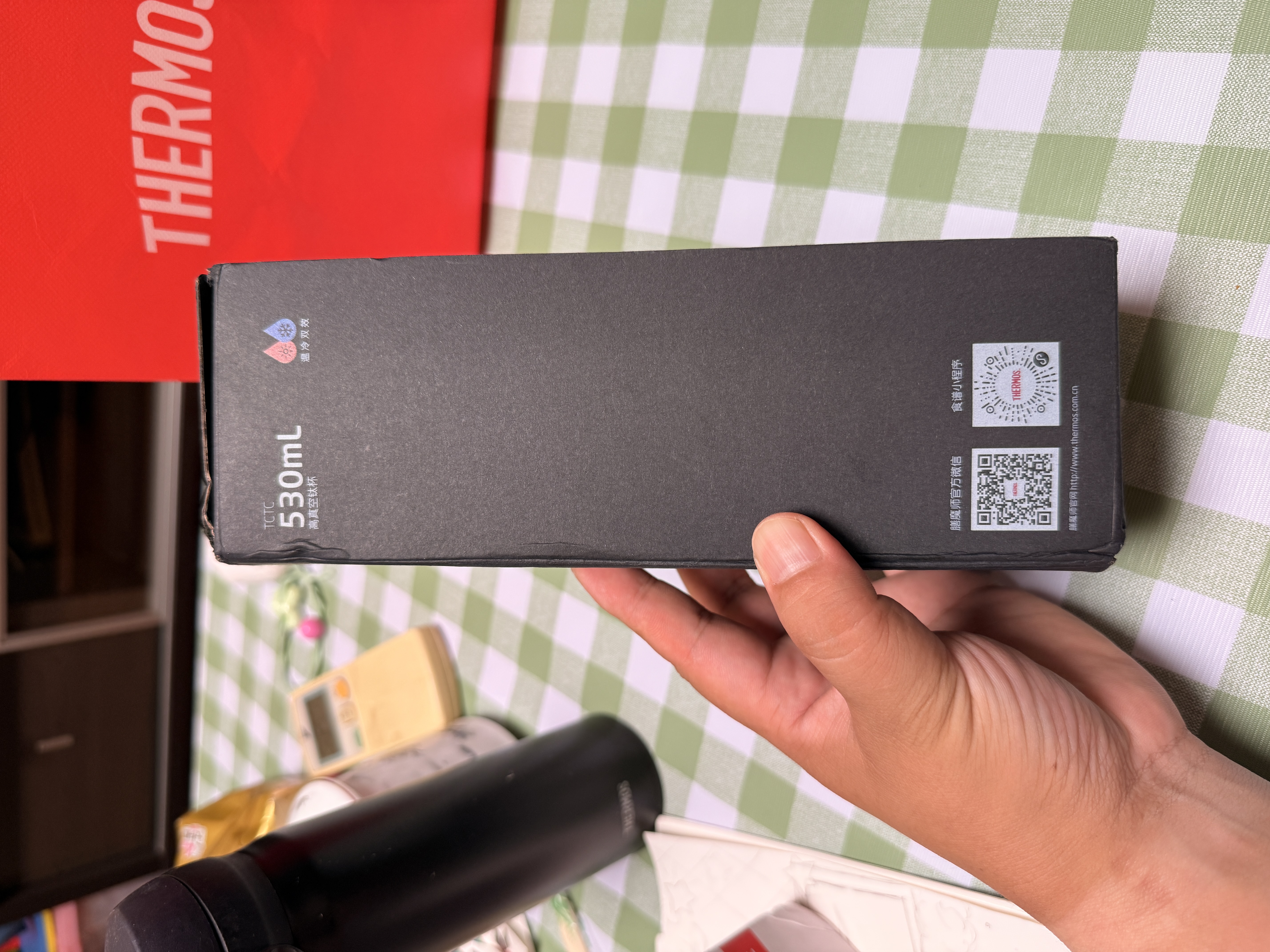 膳魔师（THERMOS）保温杯纯钛杯530ml男女士保冷水杯子茶杯中秋礼物TCTC-550T GD 实拍图
