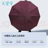 天堂伞 双人雨伞三折 雨伞加大加固三折雨伞全钢十骨大伞 深栗红 实拍图