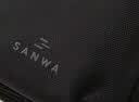山业（SANWA）单肩斜挎包女 手机包男商务双机 Cordura耐磨户外小包 竖款格调黑 实拍图