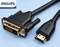 飞利浦（PHILIPS）HDMI转DVI线 DVI转HDMI转接头 高清双向互转笔记本电脑PS4电视显示器连接线1.5米 SWV7436 实拍图