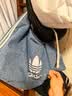 adidas「云朵包」牛仔风大容量运动挎包女子阿迪达斯官方三叶草 制服蓝 NS 实拍图