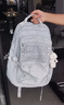 爱迪生发明家初中生书包大容量双肩包男女生高中学生休闲背包 2271-2 浅灰蓝 实拍图