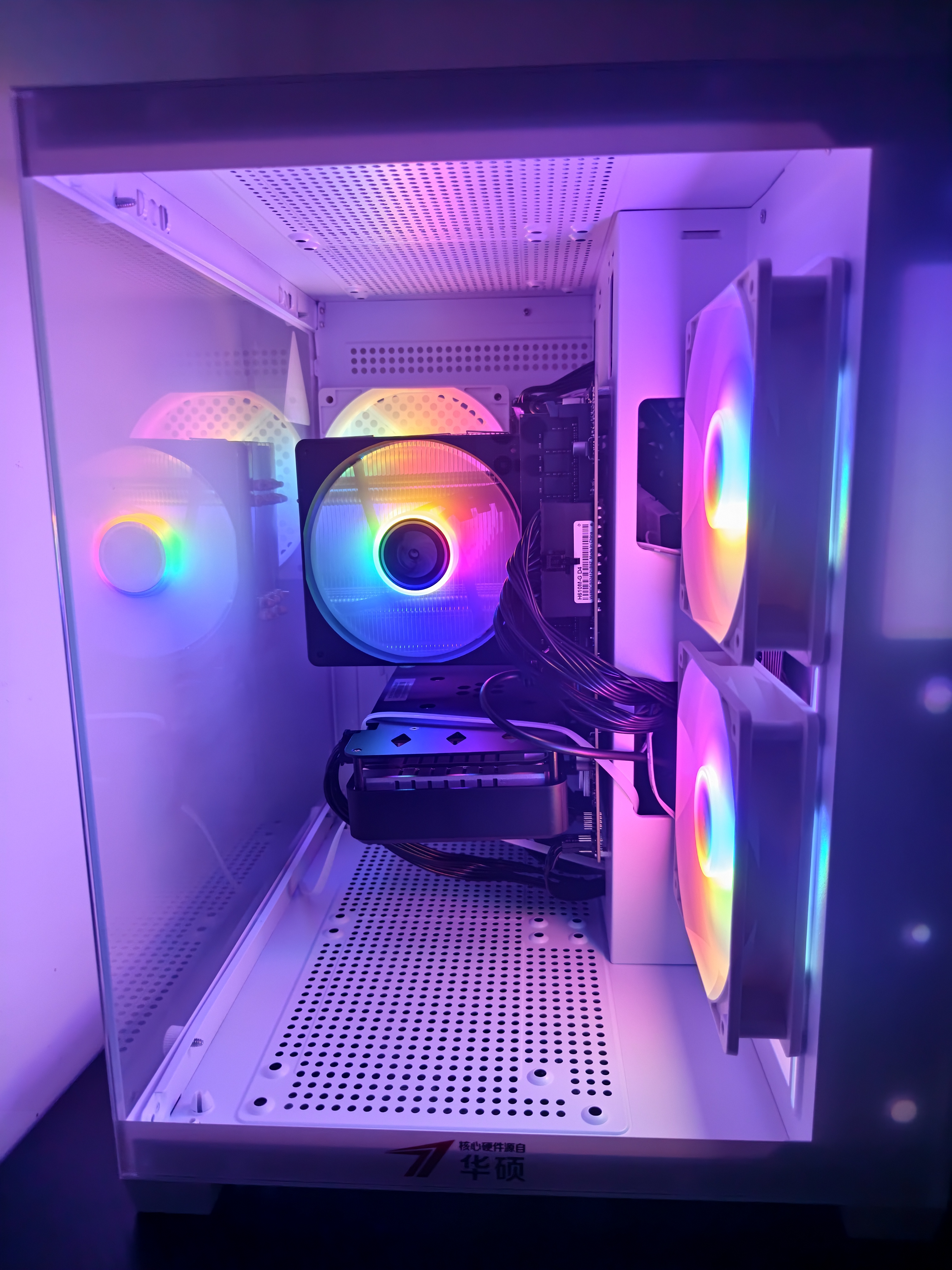 华硕（ASUS）海景房5060全家桶14代酷睿i7台式电脑DIY组装机独显主机整机直播设计游戏电竞水企业大额补贴整套 夯：酷睿13100F|4050|1.5T畅玩9A 华硕主机+32英寸显示器(高刷) 实拍图
