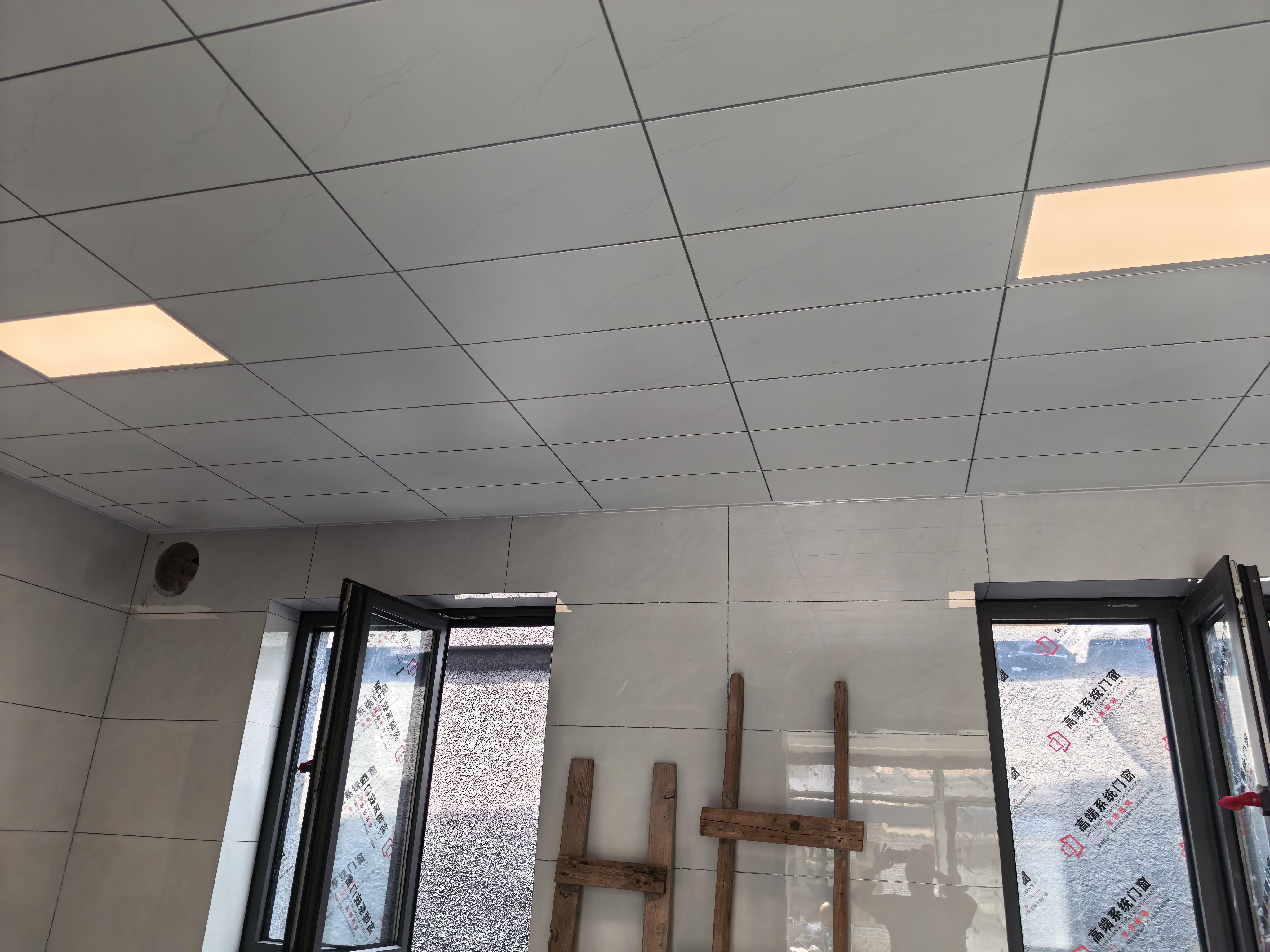 雷士led集成吊顶灯扣板灯厨房灯卫生间厕所防水照明吸顶灯面板平板灯 铝框24W【珍珠白】暖白300X600 实拍图