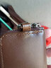 QIGER大容量拉链钥匙包男士拉链腰挂牛皮多功能大容量女式锁匙包 小号棕色 实拍图