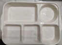 佩尔森陶瓷分格餐盘大人家用减脂月子餐分隔食堂孕妇儿童早餐分餐盘餐具 【奶油色】分餐盘+双耳碗 实拍图