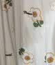 猫人（MiiOW）【防螨抗菌纯棉】女士睡裙睡衣女家居服拼色花朵印花绿色L 实拍图