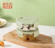 希乐扣Cilock玻璃保鲜盒冰箱收纳盒便当饭盒微波炉加热饭盒上班族 圆450ml*2 实拍图