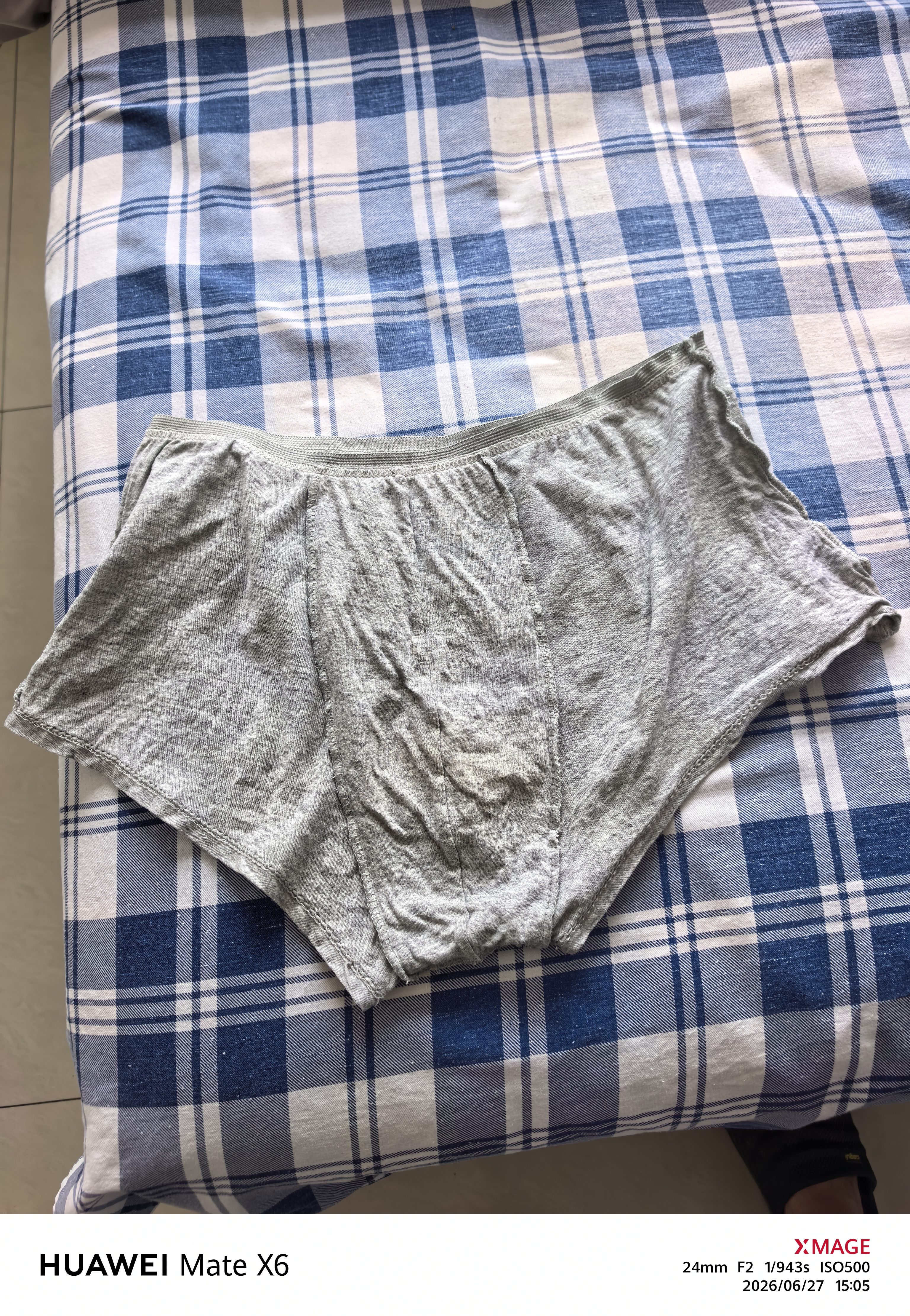 Freego纯棉平角一次性内裤男全棉灭菌免洗独立装旅行商务男灰平角2XL 实拍图