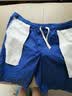 MUJI 男式 棉水洗府绸 短裤休闲短裤男款夏季纯棉全棉AED14A2S 烟熏蓝色 M 实拍图
