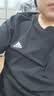 adidas情侣休闲纯棉上衣圆领短袖T恤男女夏季阿迪达斯官方轻运动   黑色   3XL 实拍图
