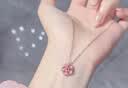 中国珠宝 2026新款纯银桃花项链女款轻奢高级感吊坠生日礼物送女友老婆 实拍图