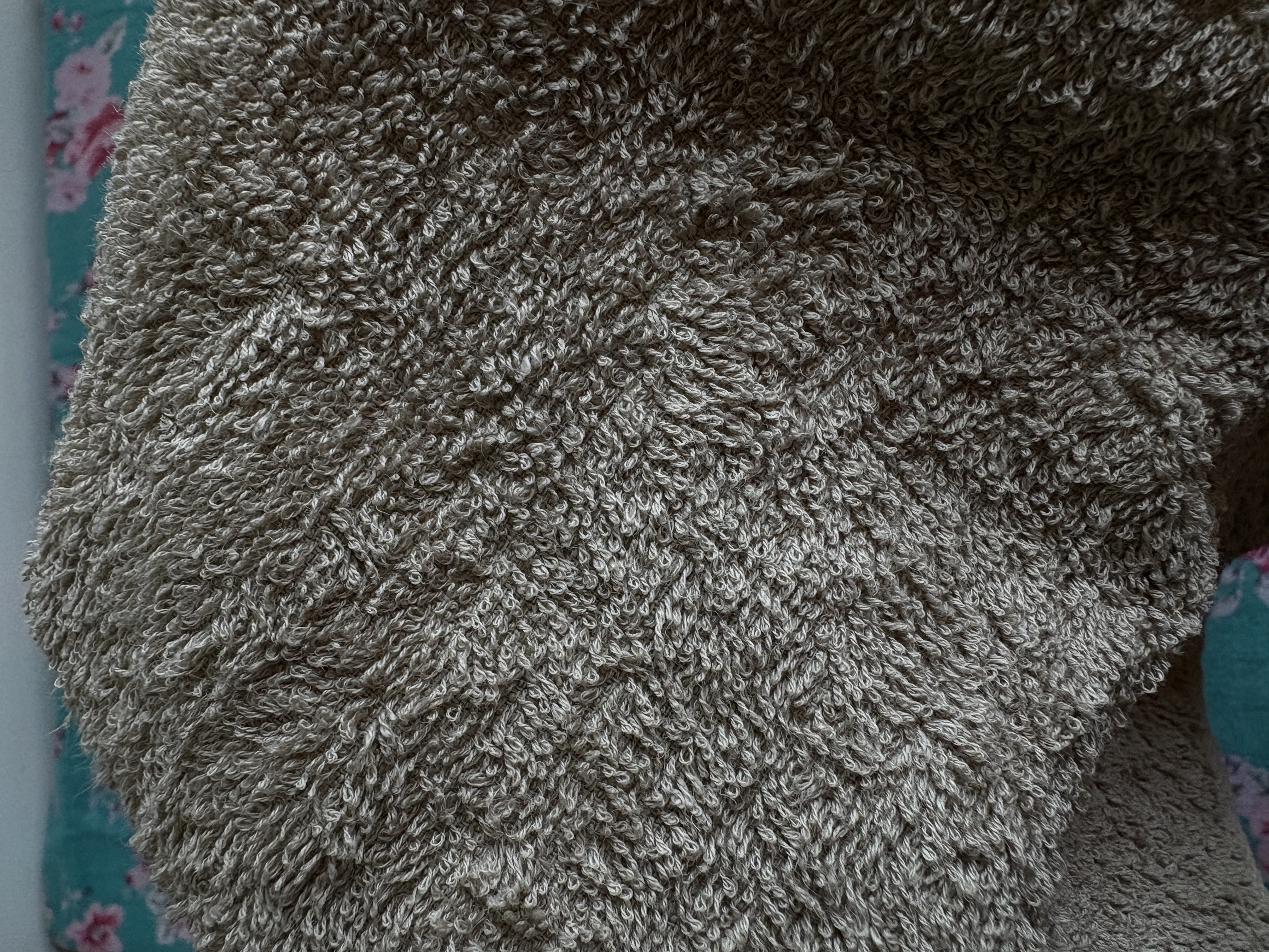MUJI棉绒 带挂环柔软手巾 毛巾洗脸巾纯棉 粉米色 34×35cm 实拍图
