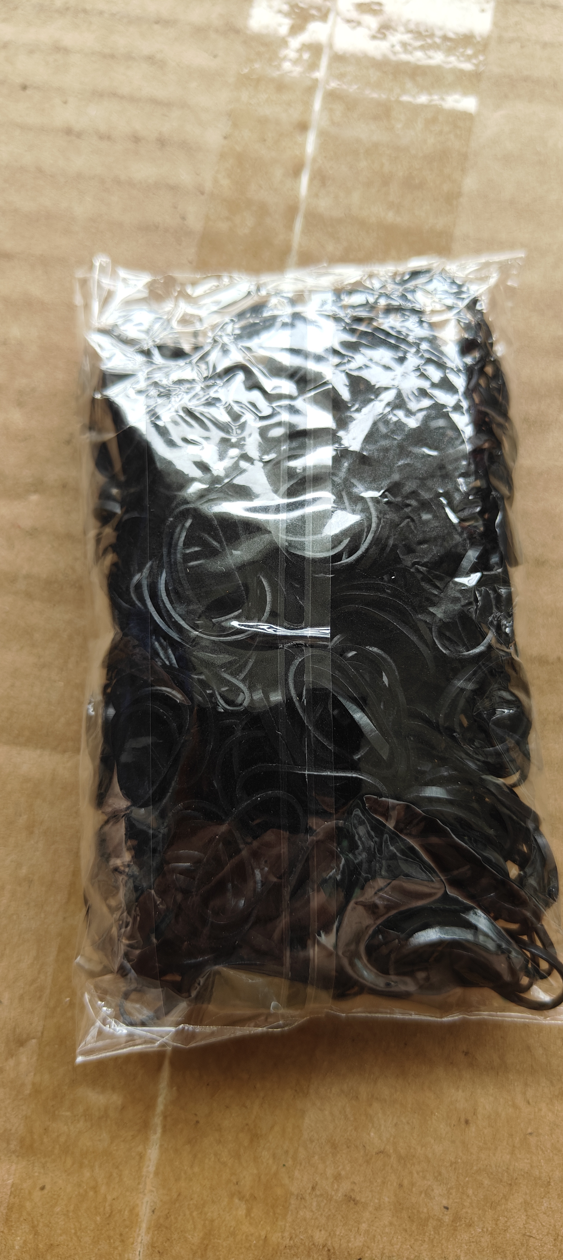 美发工具儿童彩色一次性橡皮筋发圈高弹力不伤发小啾啾扎辫子发绳 加厚纯黑色【约500根】 实拍图