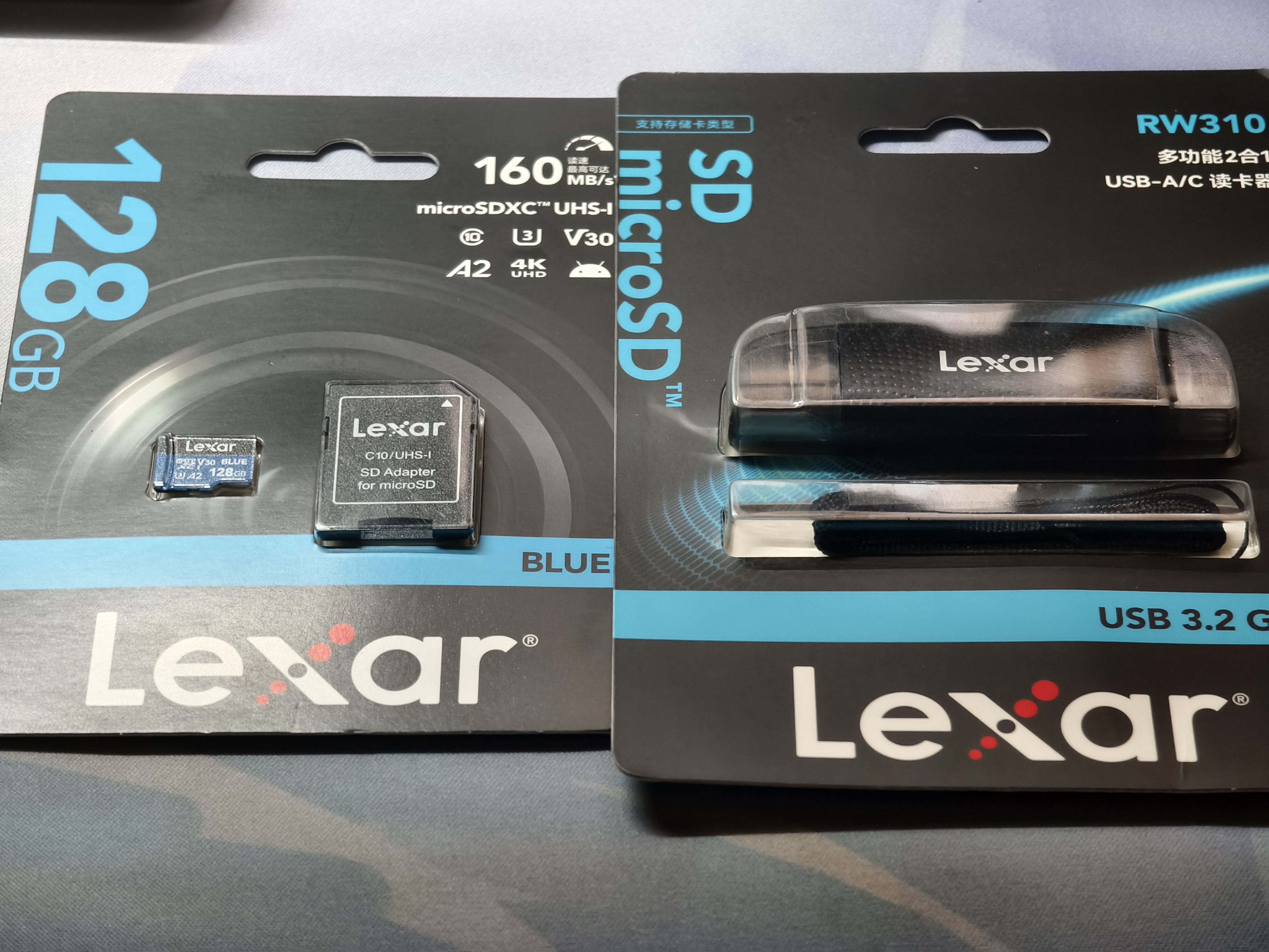 雷克沙（Lexar）128GB TF（MicroSD）存储卡 V30 A2 读160MB/s 游戏机平板行车监控录像内存卡 4K超清拍摄（BLUE） 实拍图