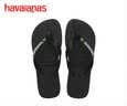 havaianas哈唯纳Brasil Logo巴西元素夹脚人字拖夏情侣拖鞋 1069-墨黑色 41-42 巴西码 实拍图