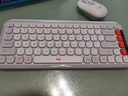 罗技（Logitech）POP ICON KEYS无线蓝牙键盘 AI轻音薄膜电脑办公键盘鼠标套装mac ipad键鼠套装泡泡键盘自定义85键 POP ICON COMBO 白色 实拍图