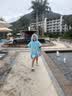 洁丽雅（Grace）7A抗菌儿童浴巾斗篷带帽浴袍吸水宝宝洗澡厚男女童可穿可裹 蓝色 实拍图