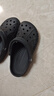 CROCS卡骆驰经典特林洞洞鞋男女同款拖鞋耐磨休闲鞋一脚蹬鞋|206340 黑色-001 41 /42(260mm) 实拍图