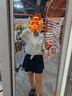优衣库童装女童针织迷你裙裤短裙短裤半裙484924 69 藏青色 160 实拍图
