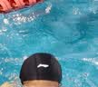 李宁（LI-NING）泳帽男女长发舒适布游泳帽时尚护耳不勒头不粘发泳帽6012黑色 实拍图