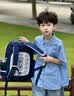 迪士尼（Disney）儿童书包小学生男孩护脊护肩减压3-6年级4轻便5大容量男童 【护脊多口袋】藏灰（1-4年级） 实拍图