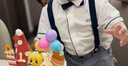 戴维贝拉（DAVE＆BELLA）男童夏装儿童周岁生日礼服套装男孩演出衣服宝宝背带裤 实拍图