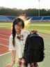 CALWAN KEODH双肩包女背包男2026新款大学生大容量电脑包女生轻便帆布旅行书包 【黑色】实用高端品牌高颜值简约百搭休闲通勤运动包 实拍图