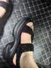 百丽（Belle）繁星亮片休闲凉鞋女2026夏新款商场同款厚底增高凉鞋F4A1DBL6 黑色 36 (230mm) 实拍图