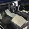 FOLOMODO特斯拉焕新版ModelY/3中控两侧防踢垫真纳帕皮白色绒面保护板配件 焕新Y/YL【中控两侧防踢垫】白色 实拍图