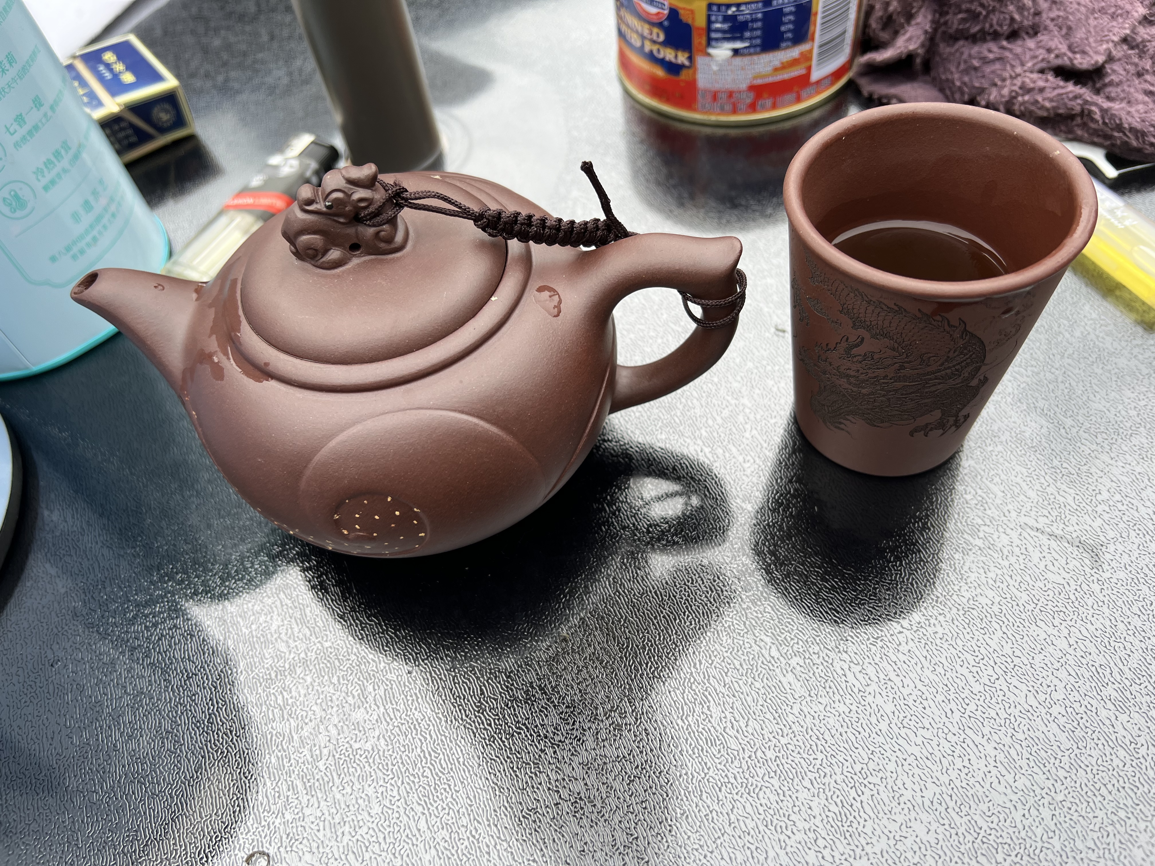 藏壶天下 宜兴紫砂壶纯全手工十二生肖泡茶壶原矿紫泥茶具套装 龙生肖 470ml 实拍图