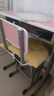 晶霄儿童学习桌椅套装作业课桌子小孩书桌写字桌学校小学生家用可升降 【校园款】双柱课桌+椅 公主粉 实拍图