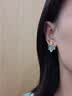 KRISTEN JUDI蓝色耳环女银针花朵珍珠流苏耳钉妈妈耳饰无耳洞蚊香盘耳夹520礼 无耳洞耳夹款-送女友老婆闺蜜 浪漫实用礼物礼盒包装 实拍图