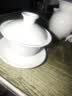 不拙白瓷三才盖碗敬茶碗单个茶具一人饮陶瓷茶漏羊脂玉云初岩香三件套 实拍图