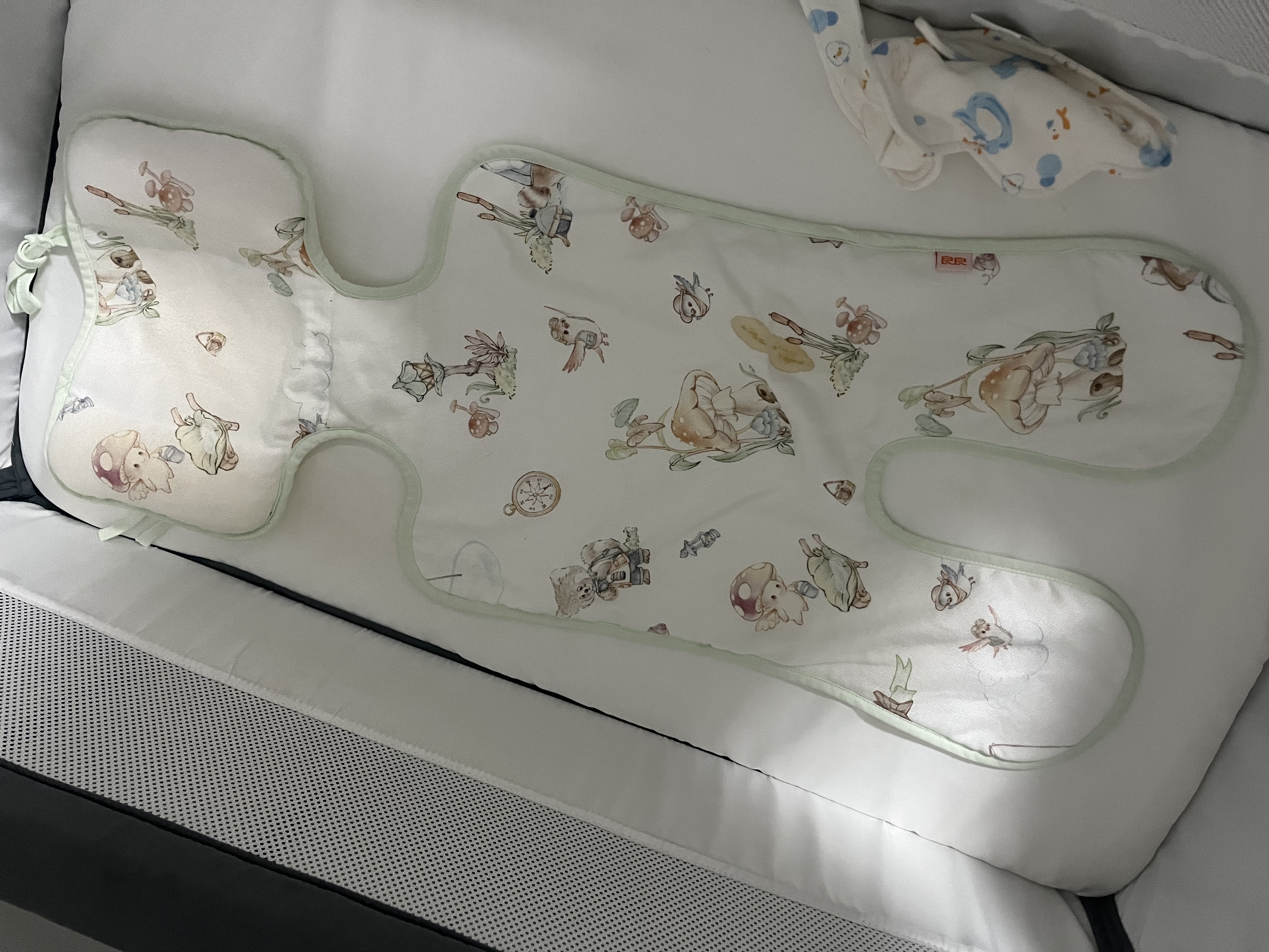 良良（liangliang） 婴儿车凉席苎麻a类推车凉席儿童宝宝餐椅座椅凉席春夏通用坐垫 浣溪【天丝苎麻款】 75*35cm 实拍图