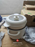 美的（Midea）电煮锅 泡面火锅宿舍小电锅 电蒸锅 多功能家用电热锅 2.6L蒸煮一体 小型2-3人用 配带蒸笼XZE2076 实拍图