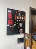 OIMG磁吸黑板电表箱遮丑神器配电箱遮挡装饰画免打孔新款冰箱贴展示板 双边框款【带液压杆*可掀开】＋磁条 铝合金50x40内径45*35（不含装饰） 实拍图