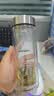 希诺抗菌玻璃杯双层防烫办公车载水杯男高档泡茶杯子XN-9303KT 360ml 实拍图