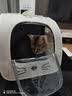 遇萤 猫包次日达猫咪外出包航空箱背包猫箱宠物航空包双肩宠物包便携 米白色【透气不闷+侧边收纳】 18斤内猫狗通用 可双肩/可手提 实拍图