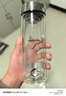希诺抗菌玻璃杯双层防烫办公车载水杯男高档泡茶杯子XN-9303KT 360ml 实拍图