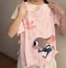 迪士尼（Disney）女童短袖2026夏新款儿童运动t恤女孩冰丝网眼运动速干上衣粉150 实拍图