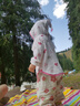 童泰（TONGTAI）婴儿裤子夏季纯棉纱布宝宝长裤休闲裤男女童薄款束口裤粉色100cm 实拍图