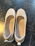 斯凯奇（Skechers）女鞋透气蕾丝单鞋浅口一脚蹬平底鞋软底舒适透气旅游鞋100686 灰褐色/TPE 36.5 【正码正拍】 实拍图