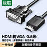 绿联包邮HDMI转VGA线高清视频转换器线转接头适用电视盒子笔记本电脑接电视显示器投影线0.5米45050 实拍图