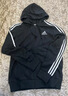 adidas休闲舒适三条纹立领夹克外套男装秋季阿迪达斯官方轻运动 黑色/白（推荐选大一码）   XL 实拍图